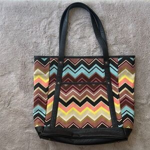 Missoni for Target Chevron Tote Black Brown